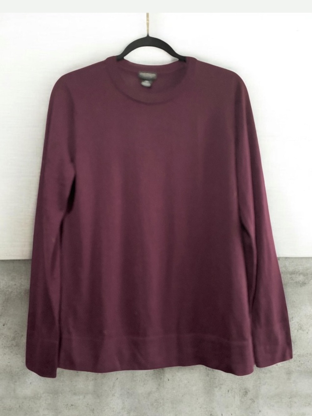 Club Monaco Italian Yarn Long-Sleeve Crewneck Burgundy Sweater Size L|G